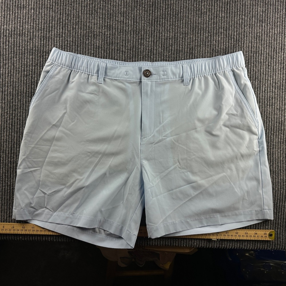 Chubbies Everywear Shorts Mens XXL Light Blue 6" Inseam Elastic Waist Stretch